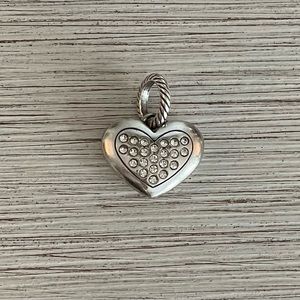 Brighton Silver and Crystal Amore Heart Charm